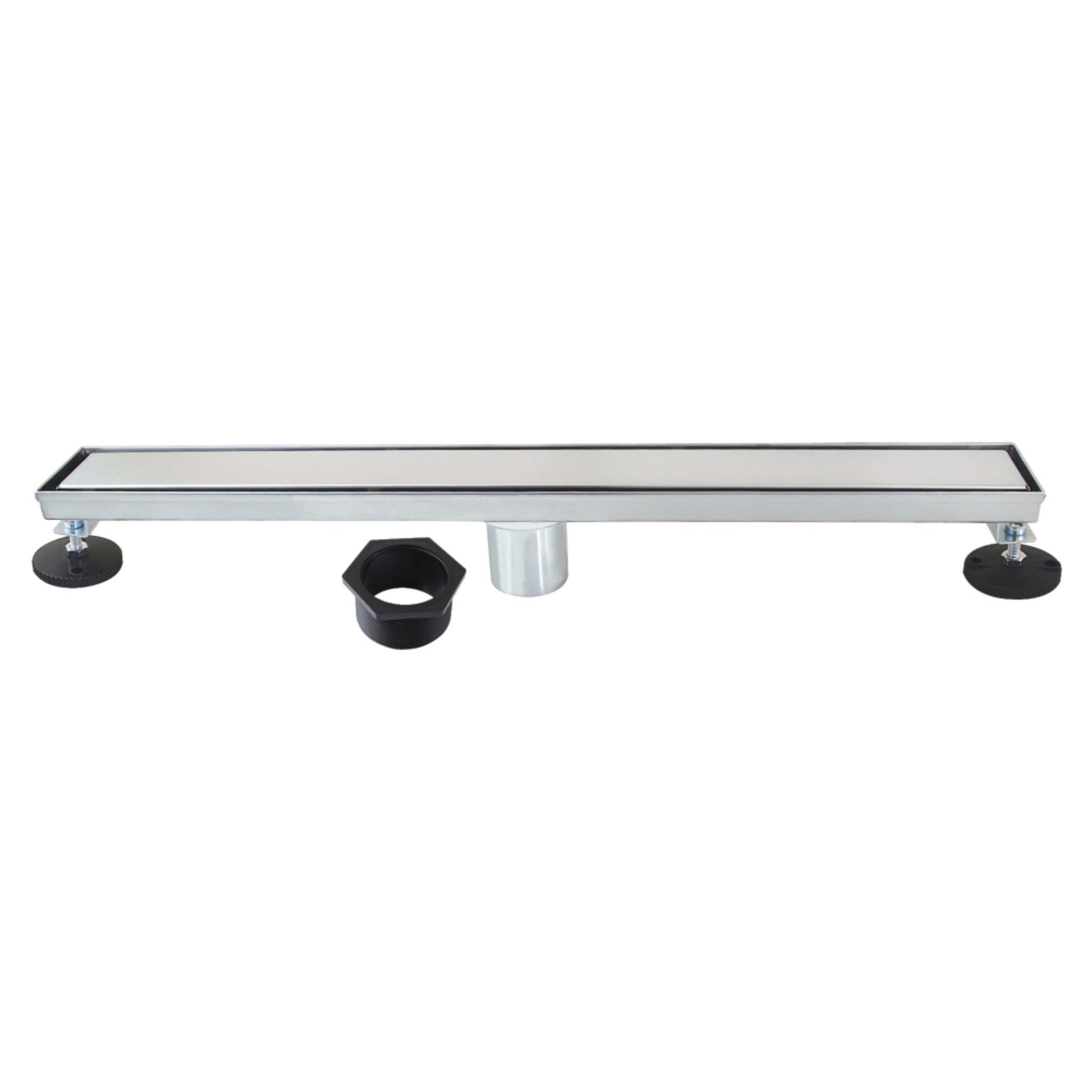 Kingston BSF2421 Watercourse 24-Inch Stainless Steel Linear Shower Drain with Reversible Tile Insert and Flat Grate in Polished Chrome