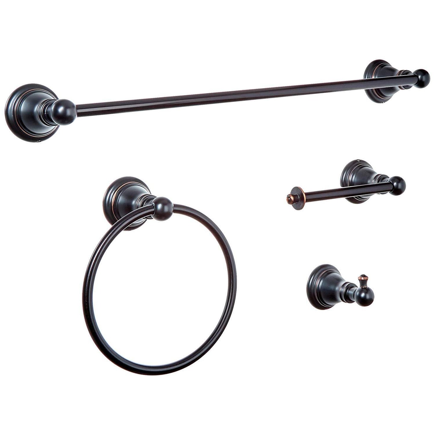 Kingston Brass BAHK192478MB American Classic Bathroom Accessory Set, Matte Black - 4 Piece