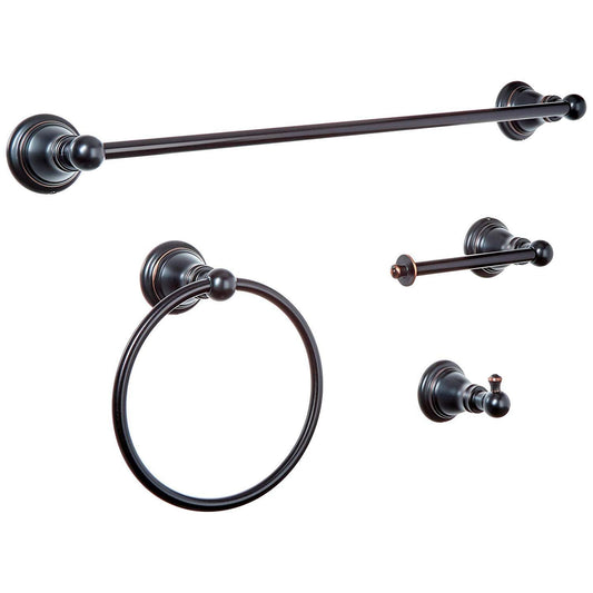 Kingston Brass BAHK192478MB American Classic Bathroom Accessory Set, Matte Black - 4 Piece