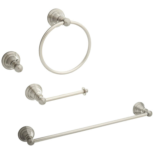 Kingston Brass BAHK192478SN American Classic 4 Piece Bathroom Package - Nickel
