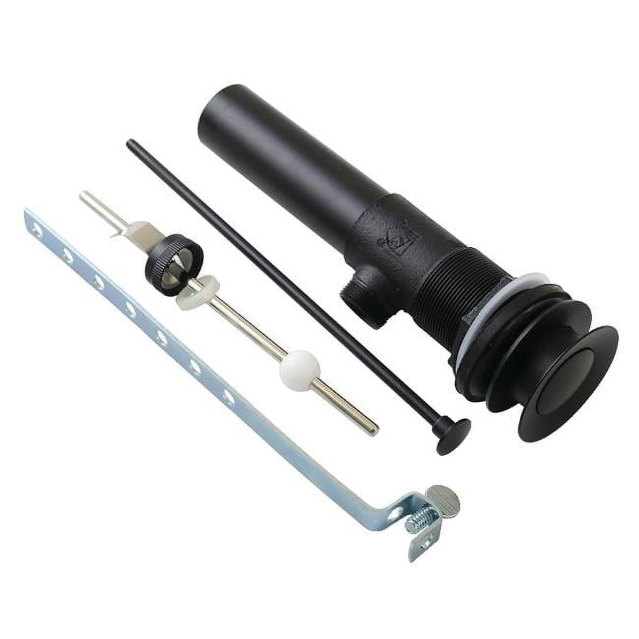 Kingston Brass KB1110MB 7.88 in. 22 Gauge Brass Pop-Up Drain with Overflow, Matte Black