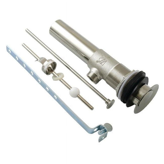 Kingston Brass 7.88 in. 22 Gauge Brass Pop-Up Drain with Overflow, Polished Nickel