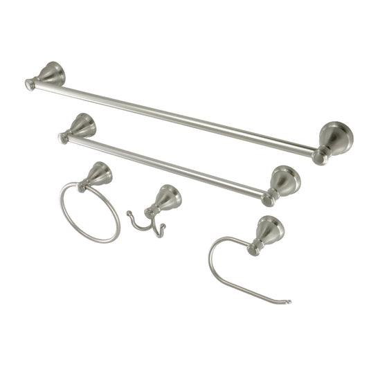 Kingston Brass Mesa Verde 5 Piece Bathroom Accessory Combo Set, Brushed Nickel Finish