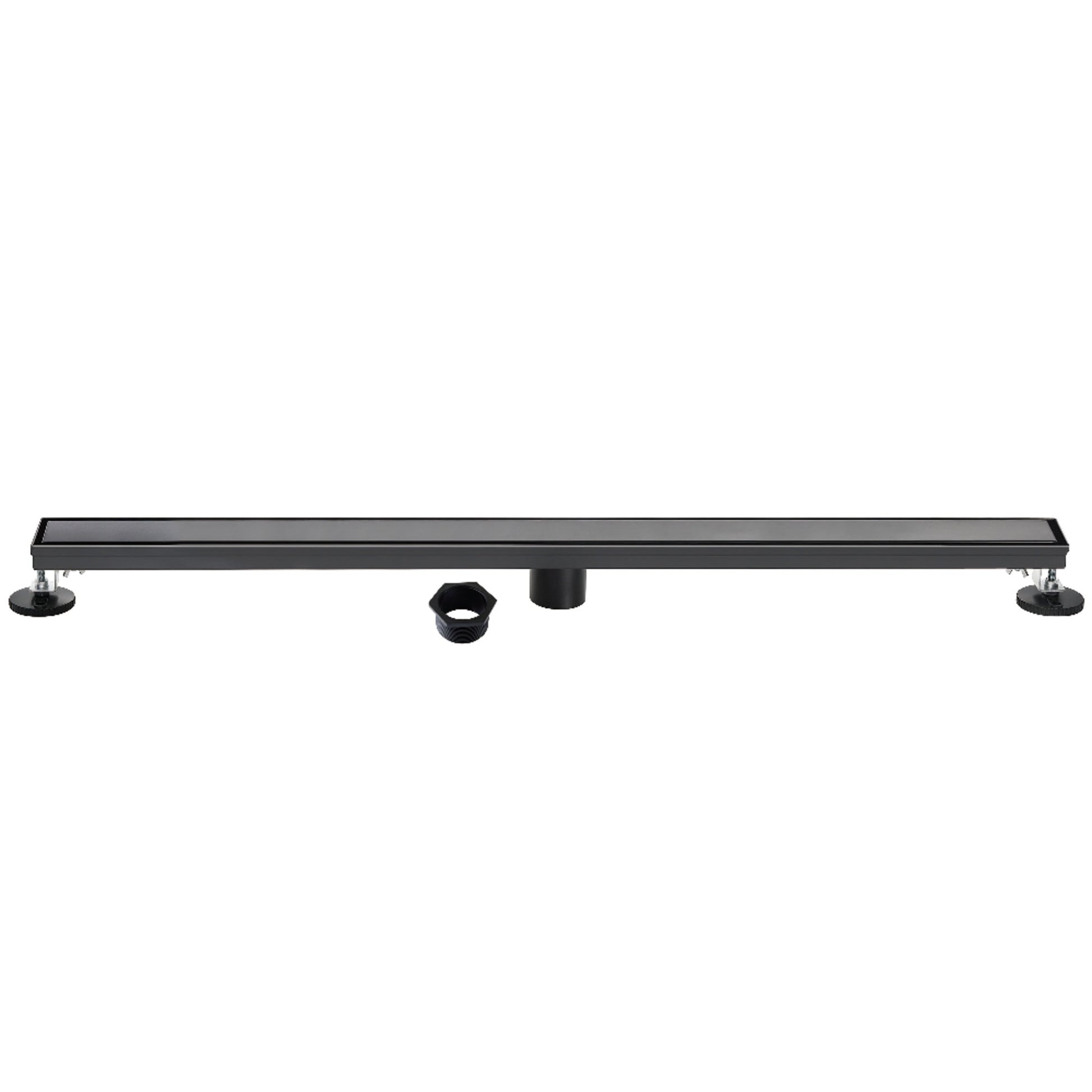 Kingston Brass BSF6020 Watercourse 60-Inch Stainless Steel Linear Shower Drain with Reversible Tile Insert and Flat Grate in Matte Black