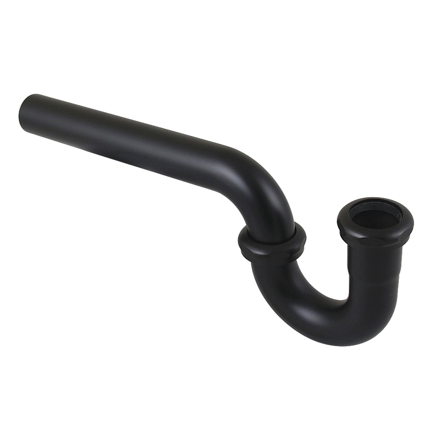 Kingston Brass CC1180MB 1-1/4" P-Trap without Flange, 12-7/8" Length, 18 Gauge, Matte Black
