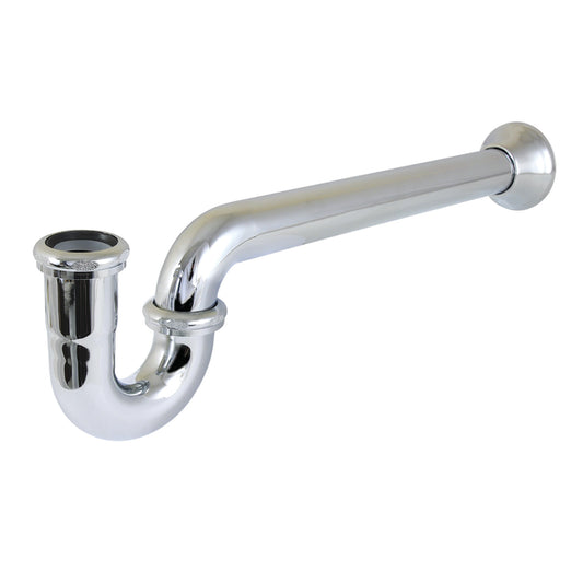 Kingston Brass CC5241 1-1/4" (or 1-1/2") x 1-1/2" P-Trap with Bell Flange, 19" Length, 18 Gauge, Polished Chrome