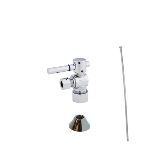 Kingston Brass CC53301DLTKF20 Standard Mount Modern Plumbing Toilet Trim Kit, 5/8" x 3/8" O.D. Comp, Polished Chrome