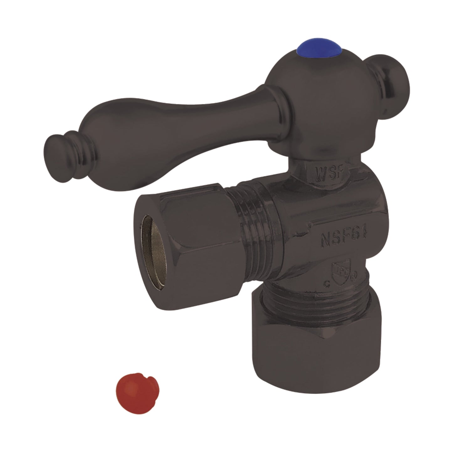 Kingston Brass CC54405 5/8-Inch O.D. Comp x 1/2-Inch O.D. Comp Quarter-Turn Angle Shut-Off Valve in Oil Rubbed Bronze