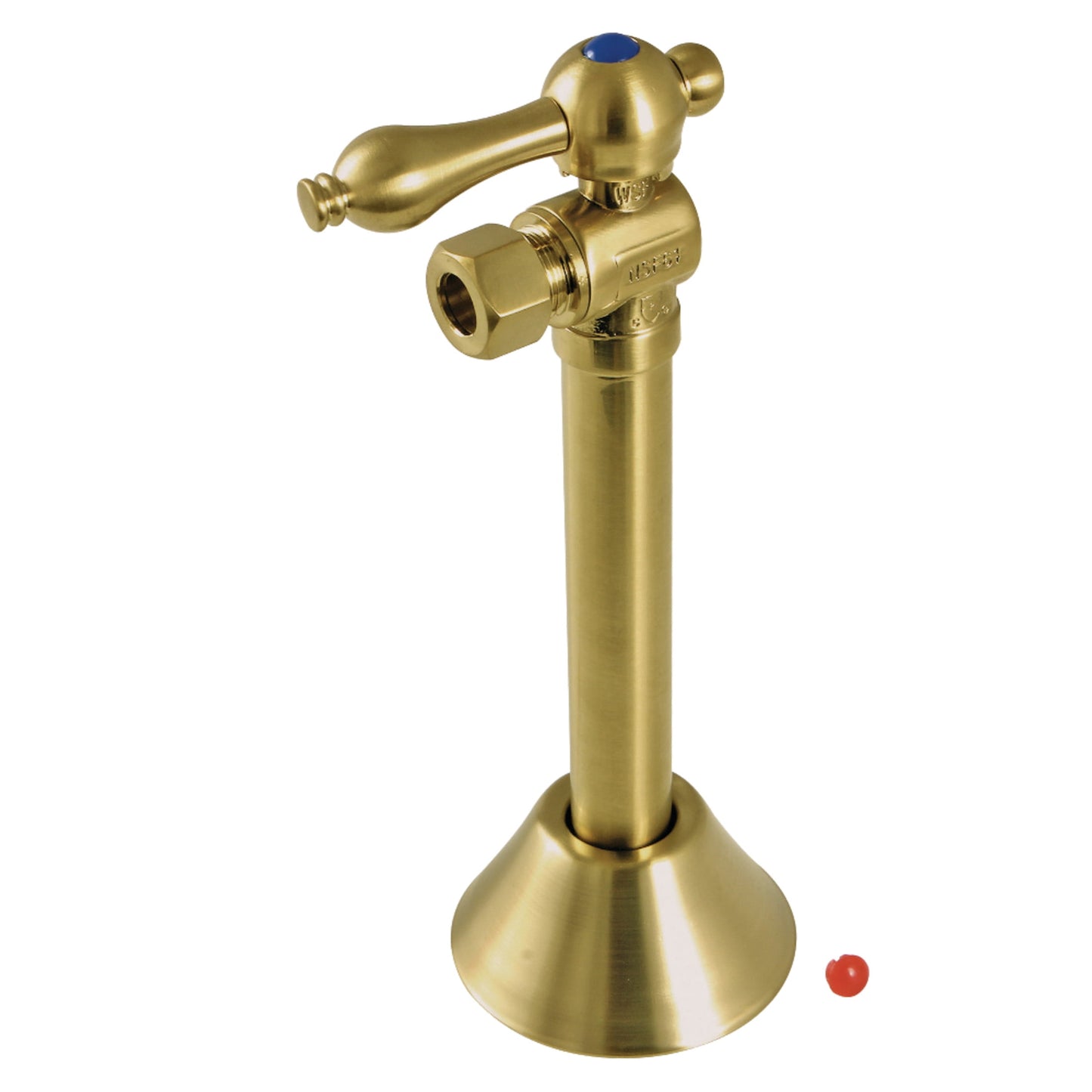Kingston Brass CC83207 1/2 Pulgada de Sudor x 3/8 de Pulgada Ud. VÃ¡lvula de Apagado en Ãngulo Comp con ExtensiÃ³n de 5 Pulgadas en LatÃ³n Cepillado