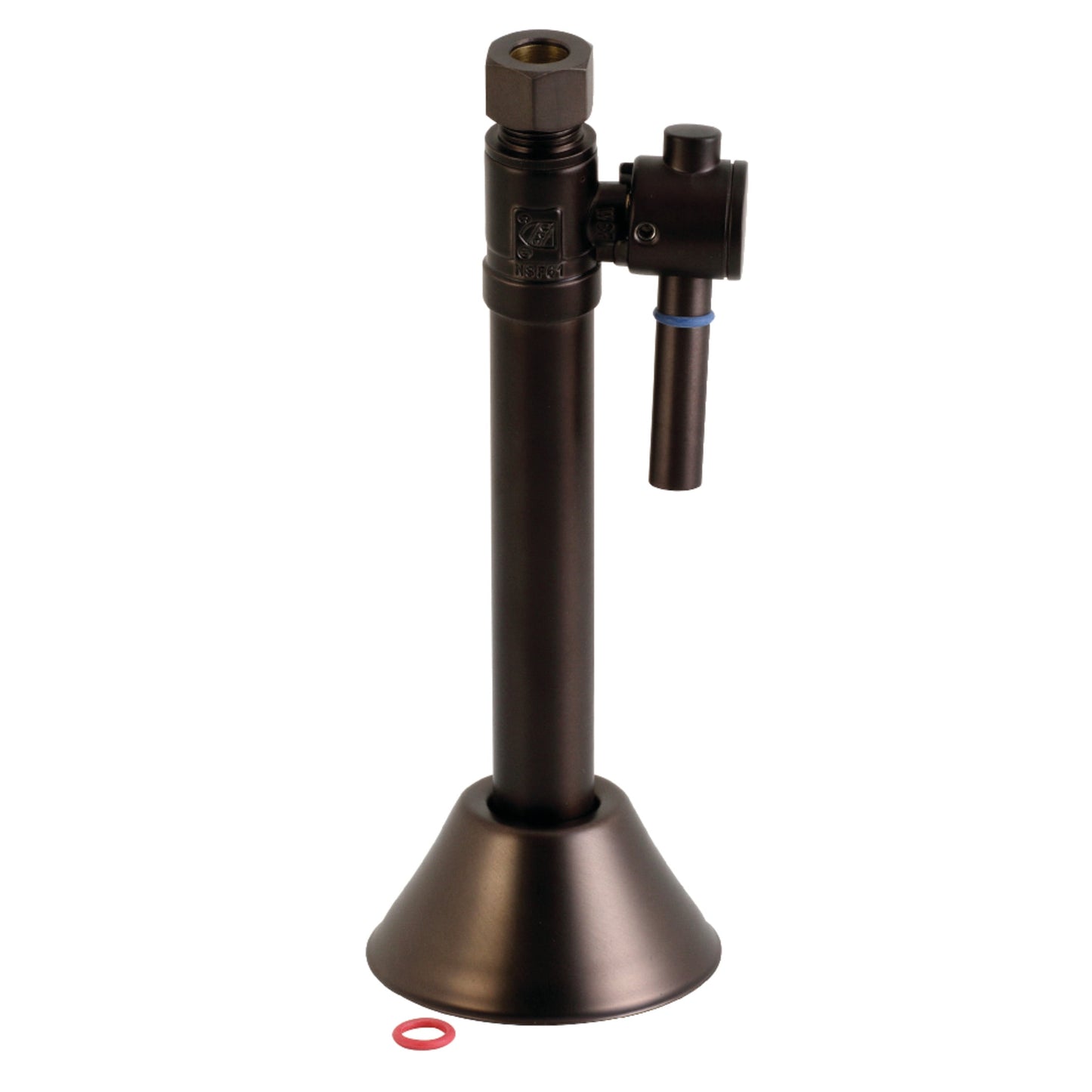 Kingston Brass CC83255DL 1/2-Inch Sweat x 3/8-Inch O.D. Comp Straight Shut-Off Valve with 5-Inch Extension in Oil Rubbed Bronze