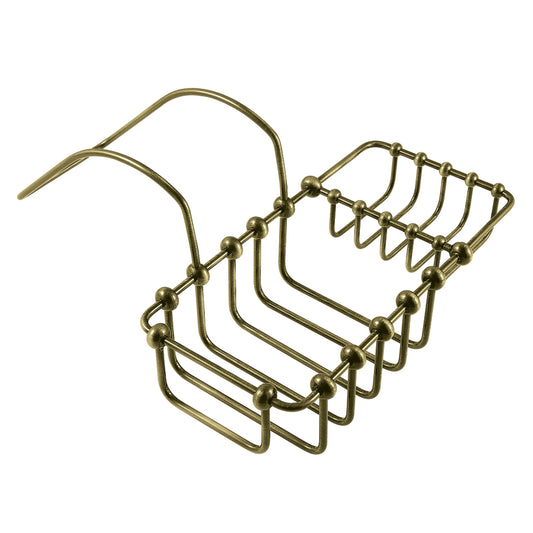 Kingston Brass CC2163 8-3/8 Inch Clawfoot Tub Hanging Soap and Sponge Holder in Antique Brass