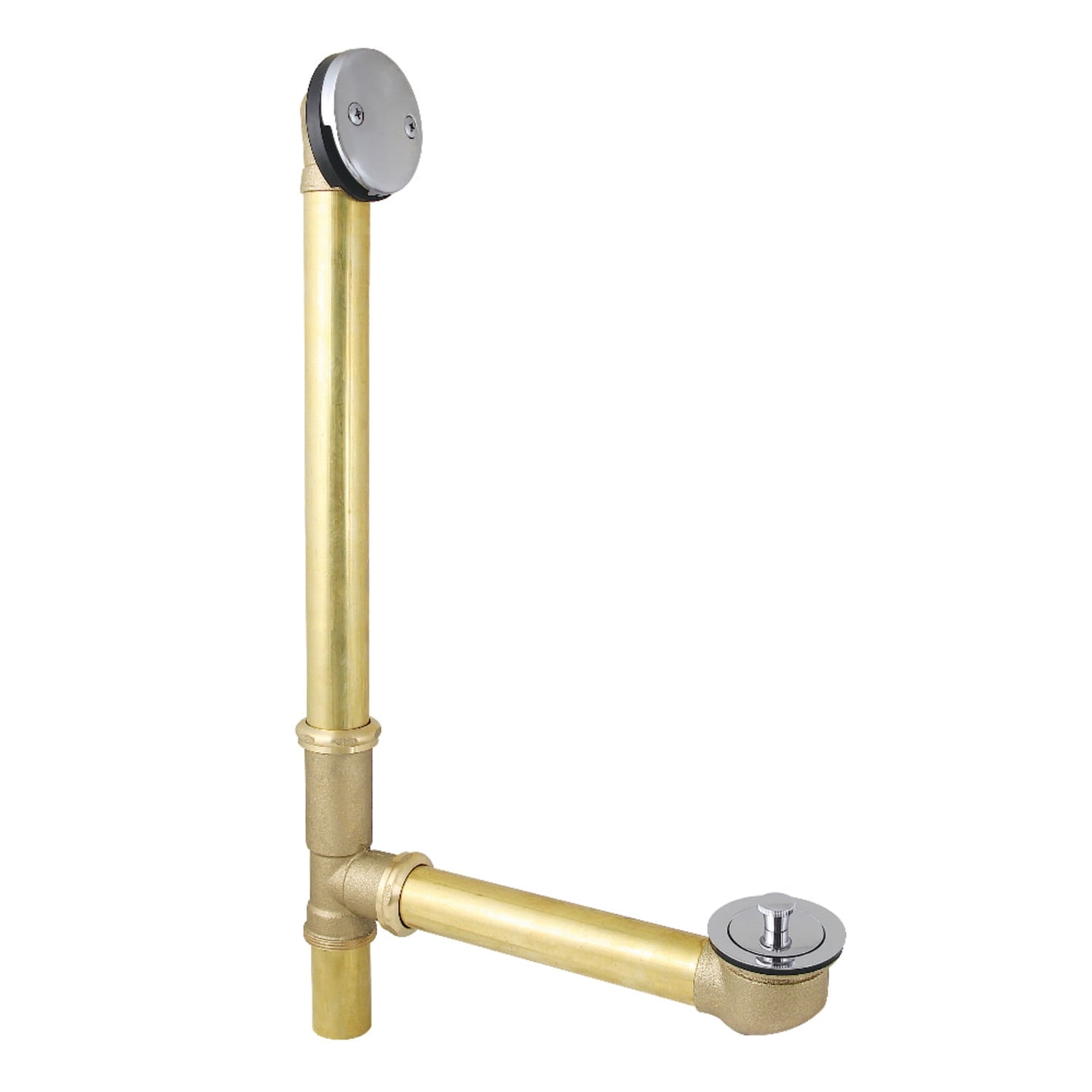 Kingston Brass DLL3161 21-Inch Lift and Lock Tub Waste and Overflow, 20 Gauge, Polished Chrome