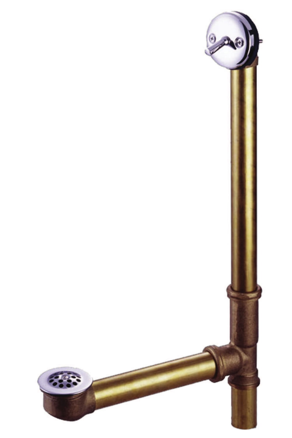Kingston Brass DTL1161 21" Trip Lever Waste and Overflow with Grid, Polished Chrome
