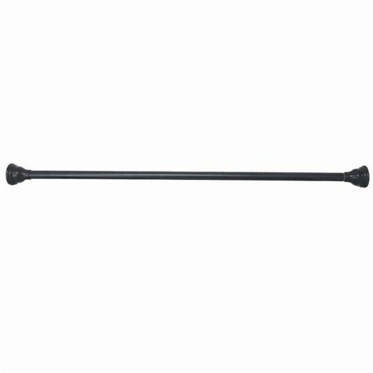 Kingston Brass SR110 Edenscape Barra de Cortina de Ducha de TensiÃ³n Ajustable de Acero Inoxidable de 60"-72" con Brida Decorativa, Negro Mate