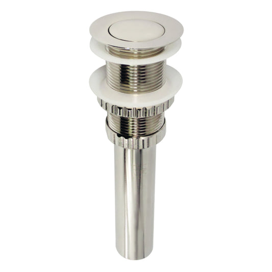 Kingston Brass EV8416 Coronet Brass Push Pop-Up Bathroom Sink Drain in Polished Nickel