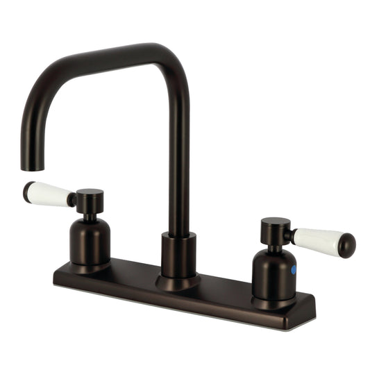 Kingston FB2145DPL Paris Two-Handle 2-Hole 8" Centerset Kitchen Faucet in Oil Rubbed Bronze