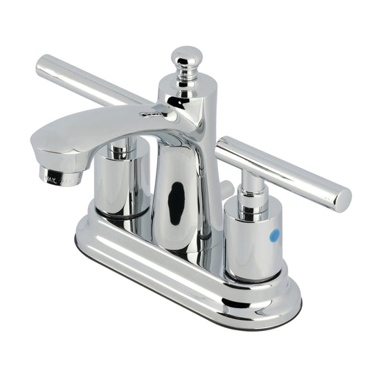 Kingston Brass FB7621CML Manhattan Double-Handle 4" Centerset Bathroom Faucet with Pop-Up Drain, Polished Chrome