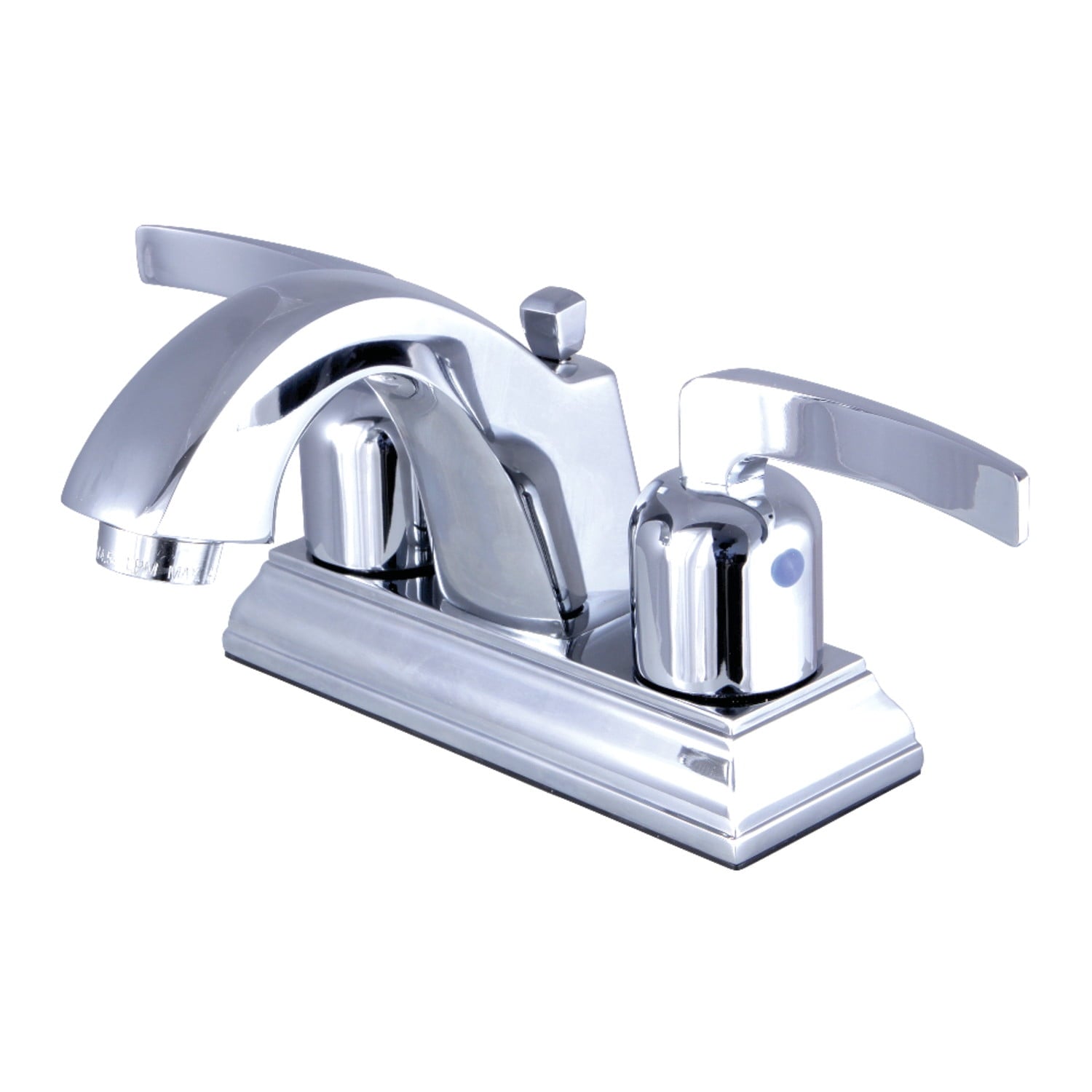 Kingston Brass FSC4641EFL Centurion 4 in. Centerset Bathroom Faucet with Pop-Up Drain, Polished Chrome