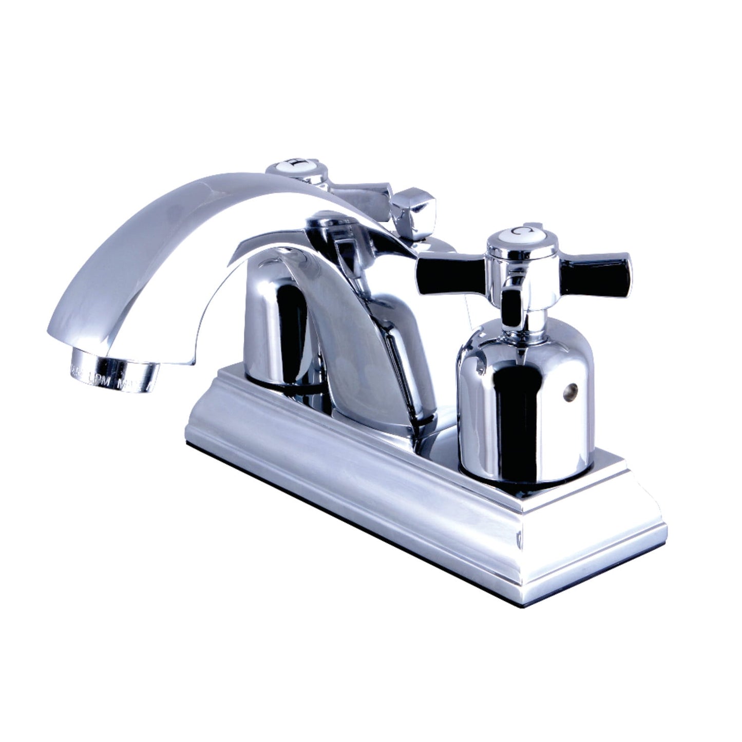 Kingston Brass FSC4641ZX Millennium 4 in. Centerset Bathroom Faucet with Pop-Up Drain, Polished Chrome