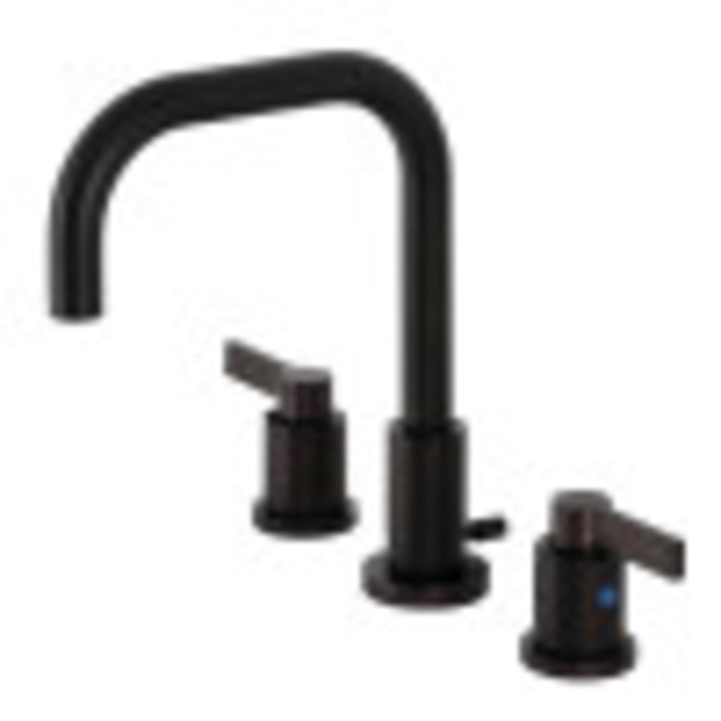 Kingston Brass FSC8935NDL NuvoFusion Widespread Deck Mount Bathroom Faucet with Brass Pop-up, Oil Rubbed Bronze