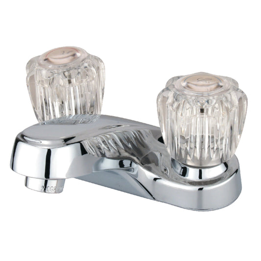 Kingston Brass GKB161LP Water Saving Americana Centerset Lavatory Faucet with Acrylic Handle, Chrome