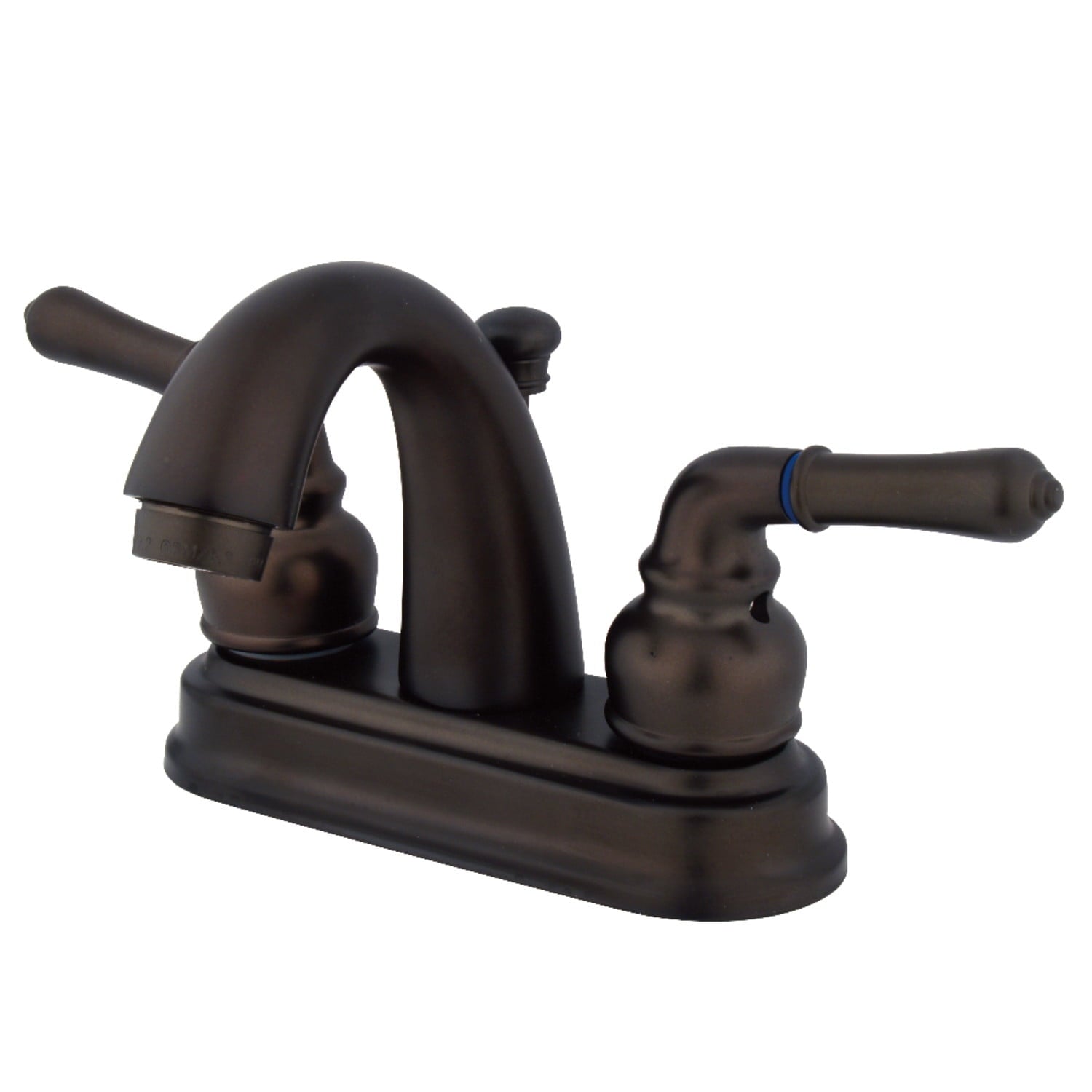Kingston Brass GKB5612NML Grifo de Lavabo Central Naples de Ahorro de Agua con Manijas de Palanca de Metal, LatÃ³n Pulido