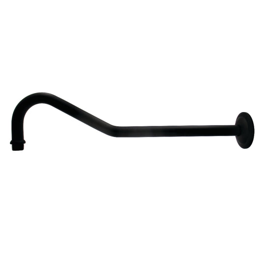 Kingston Brass K117C0 Restoration 17-Inch Rain Drop Shower Arm with Round Flange in Matte Black