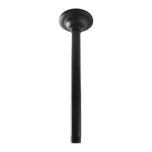 Kingston Brass K210A0 Trimscape 10-Inch Rain Drop Ceiling Mount Shower Arm with Round Flange in Matte Black