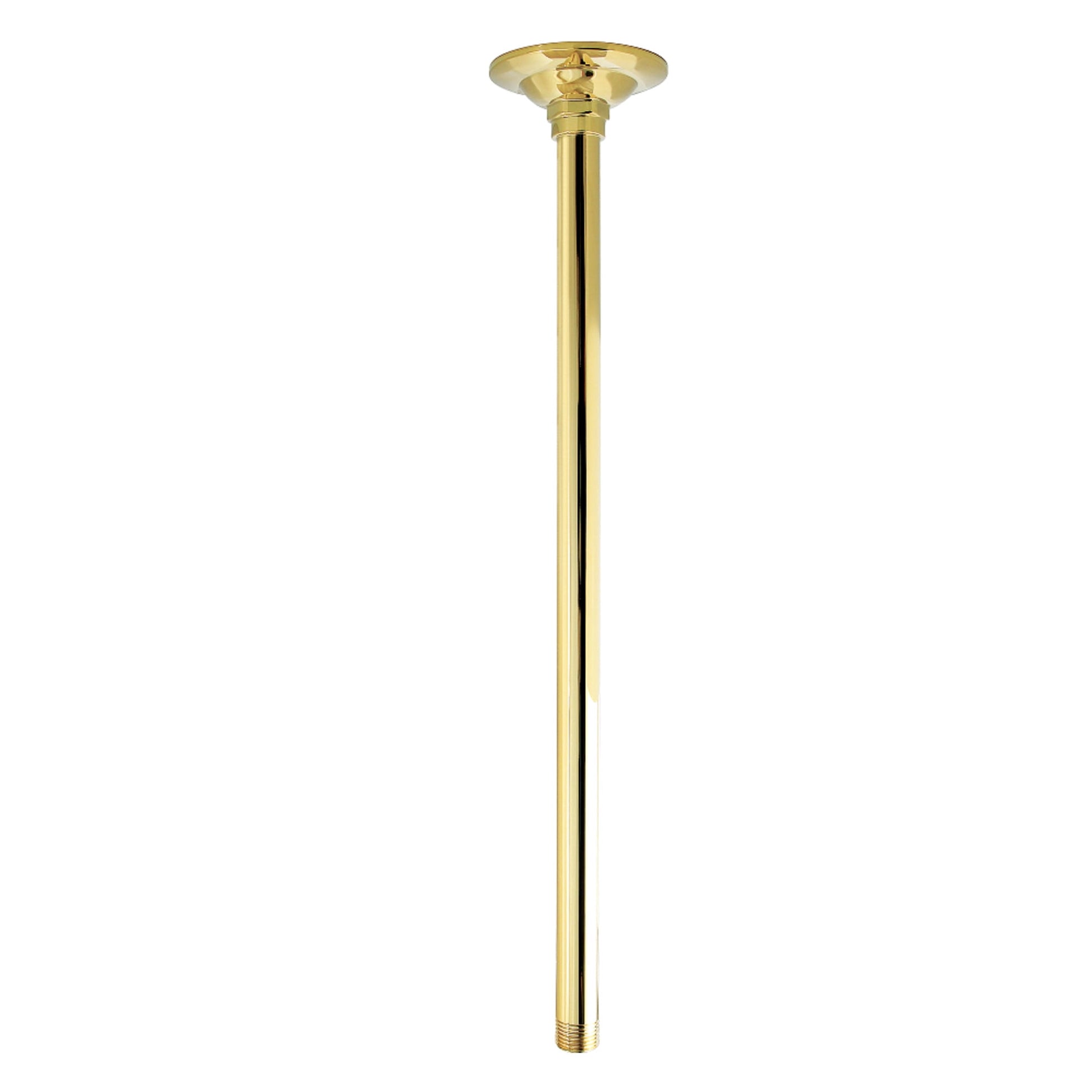 Kingston Brass K217A2 Trimscape 17-Inch Rain Drop Ceiling Mount Shower Arm with Round Flange in Polished Brass