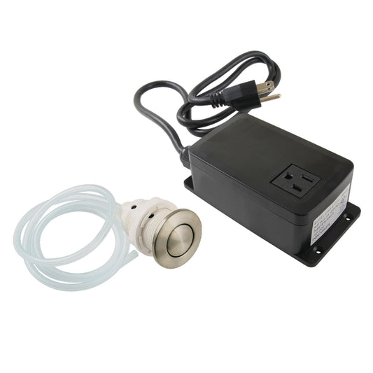 Kingston Brass KASK318 Trimscape Single Outlet Garbage Disposal Air Switch Kit, Brushed Nickel