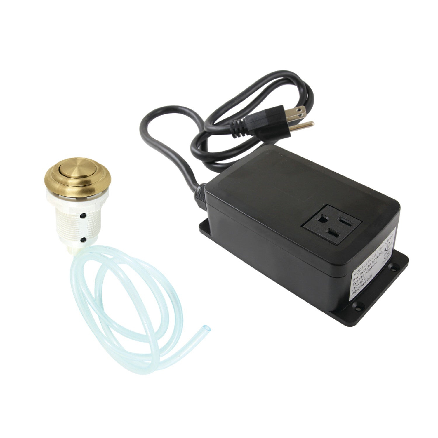 Kingston Brass KATSK317 Gourmetier Single Outlet Garbage Disposal Air Switch Kit, Brushed Brass