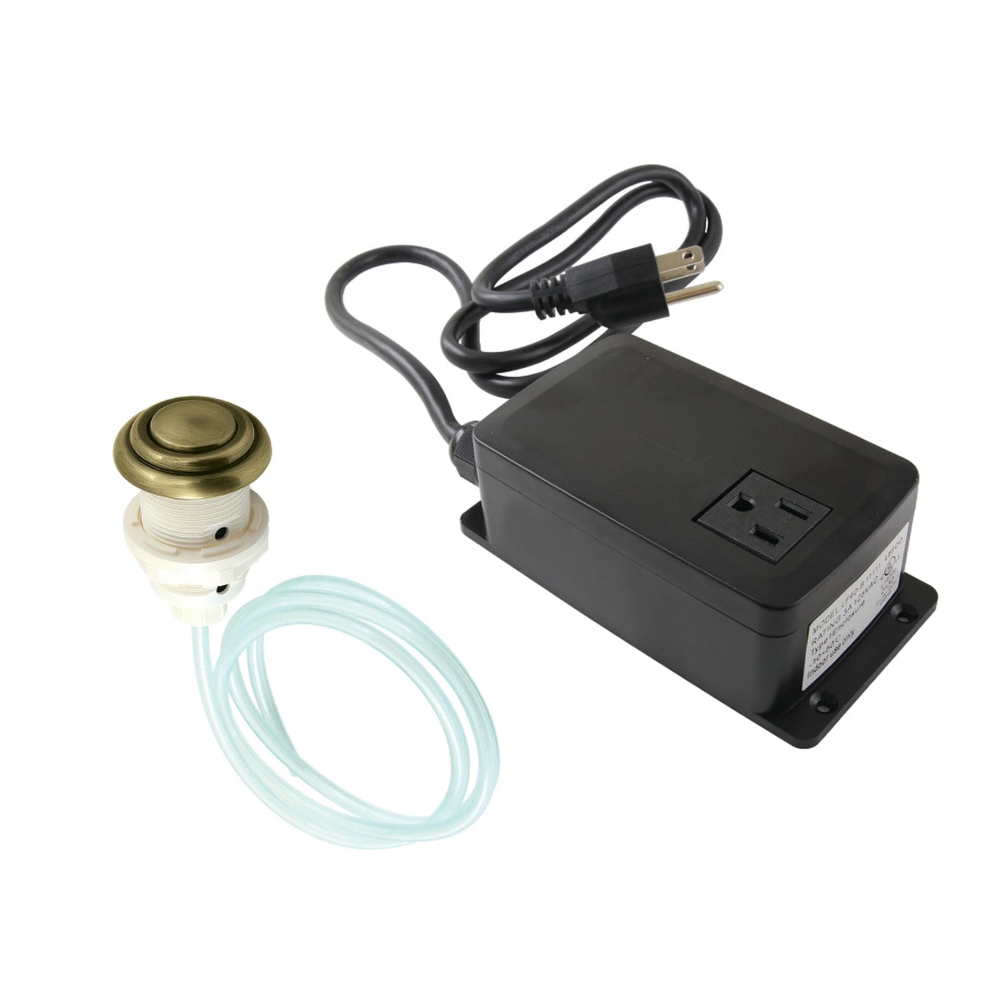 Kingston Brass KATSK31AB Gourmetier Single Outlet Garbage Disposal Air Switch Kit, Antique Brass