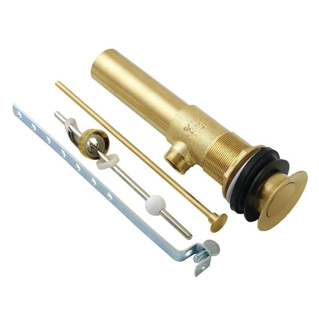 Kingston Brass KB1117 7.88 in. 22 Gauge Brass Pop-Up Drain with Overflow, Brushed Brass