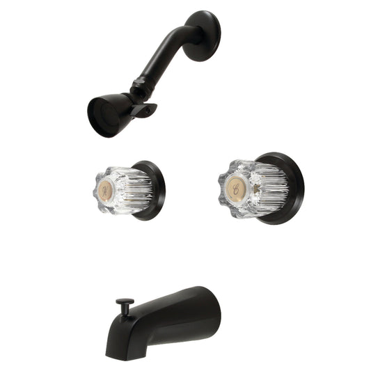 Kingston Brass KB147 Americana Two-Handle Tub and Shower Faucet, Brushed Brass