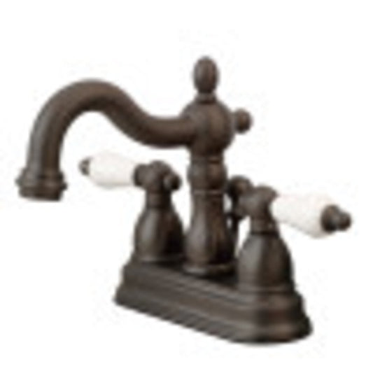 Kingston Brass KB1605PL Heritage 1.2 GPM Centerset Bathroom Faucet - Bronze