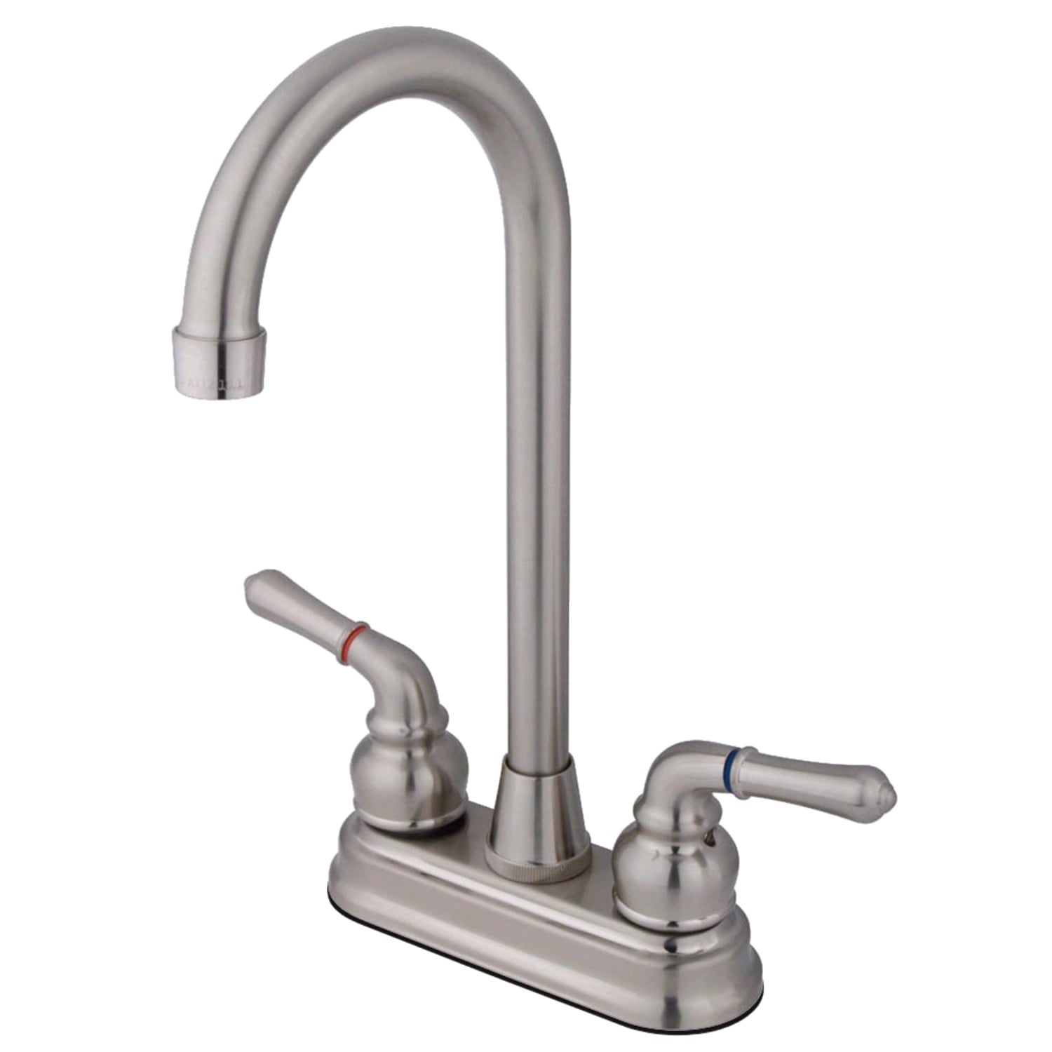Kingston Brass KB498 Magellan Two-Handle 4" Centerset Bar Faucet, Brushed Nickel