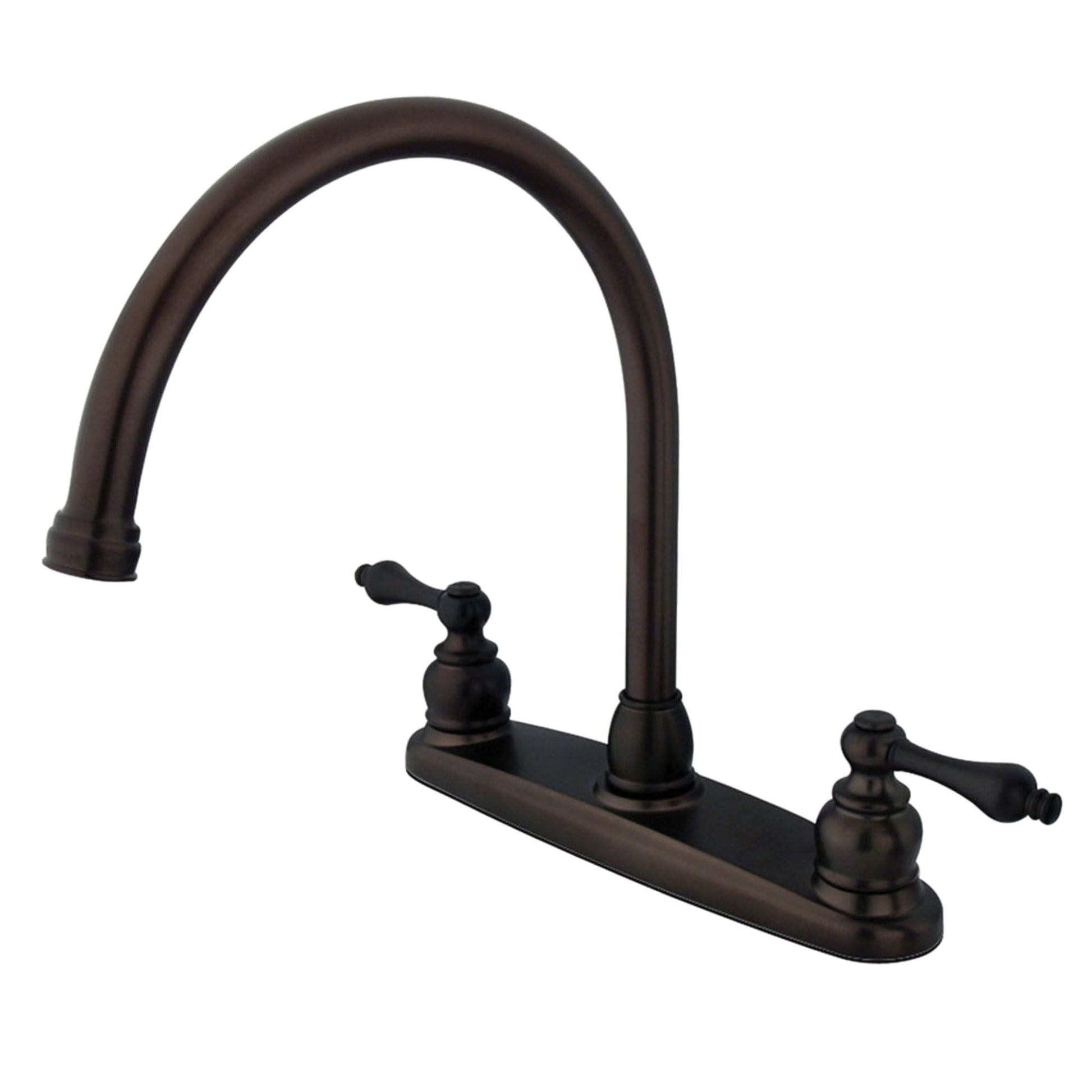 Kingston KB725ALLS Vintage Two-Handle 2-Hole 8" Centerset Kitchen Faucet in Oil Rubbed Bronze