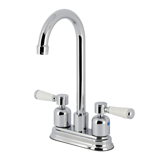 Kingston Brass KB8491DPL Paris Two-Handle 2-Hole Deck Mount Bar Faucet in Polished Chrome
