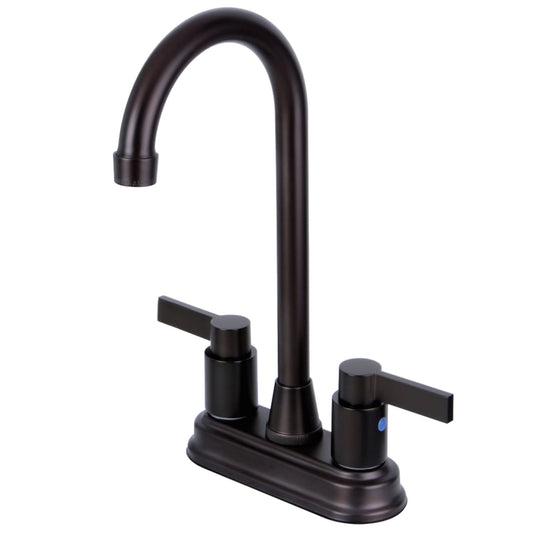 Kingston Brass NuvoFusion 4-Inch Centerset Bar Faucet in Oil Rubbed Bronze