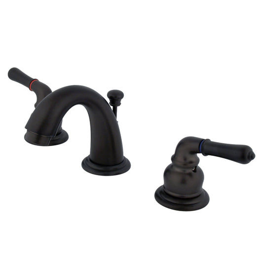 Kingston Brass Magellan Two Handle 4" to 8" Mini Widespread Lavatory Faucet with Retail Pop-up