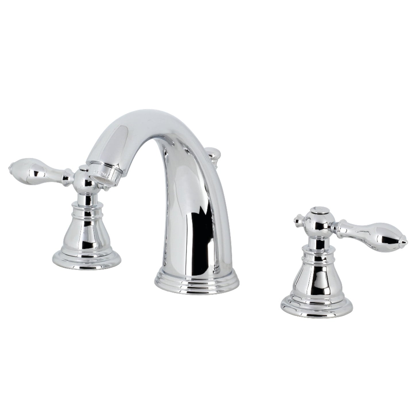Kingston Brass KB982ACL American Classic Widespread Bathroom Faucet with Retail Pop-Up, Polished Brass