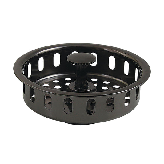 Kingston Brass KBP2000 Made to Match Kitchen Sink Basket Strainer, Black Stainless Steel
