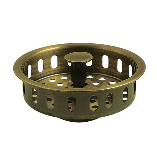 Kingston Brass KBP2003 Made to Match Kitchen Sink Basket Strainer, Antique Brass