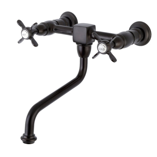 Kingston Brass KS1215BEX Essex Wall Mount Bathroom Faucet, Oil Rubbed Bronze