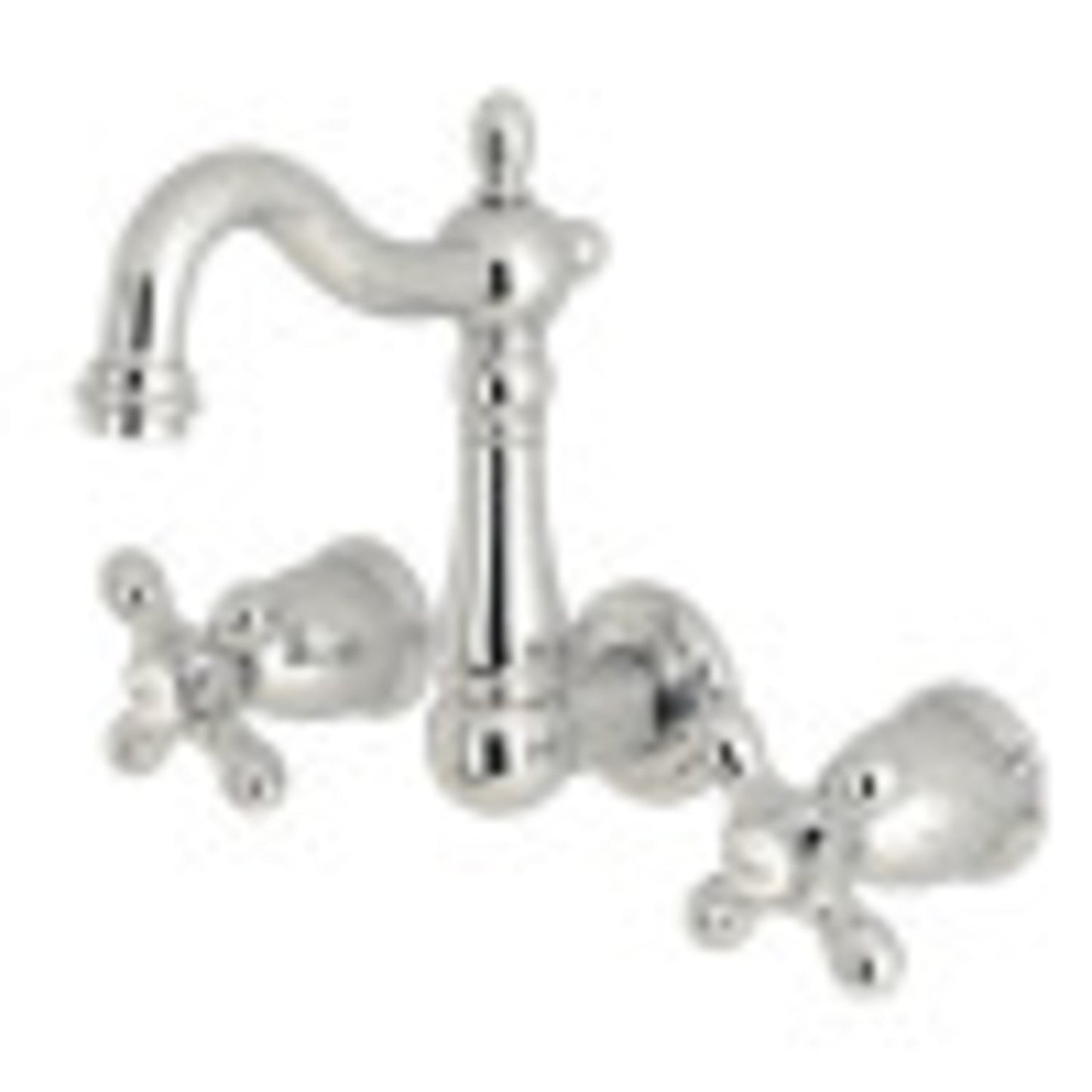 Kingston Brass KS1226AX Heritage Wall Mount Bathroom Faucet, Polished Nickel