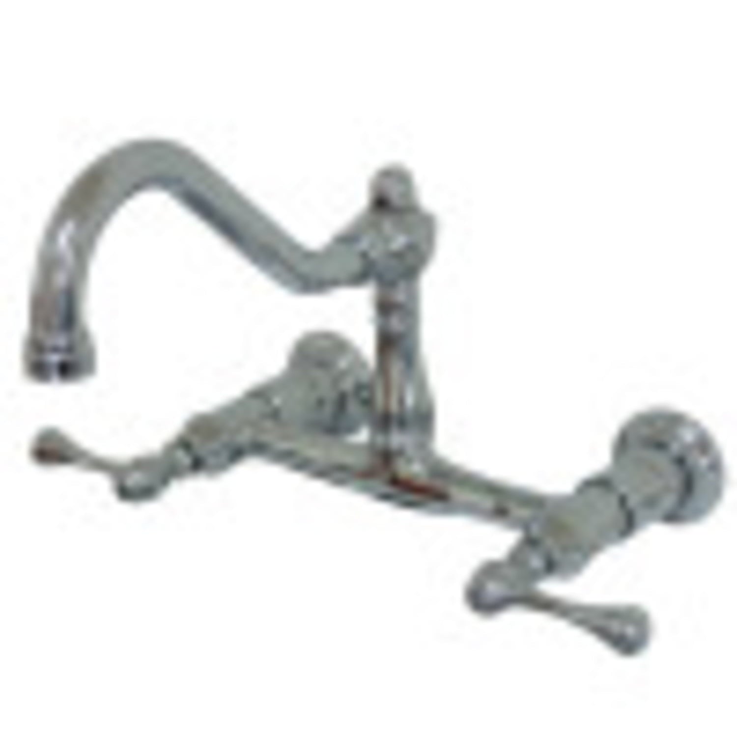 Kingston Brass KS3240BL Grifo de BaÃ±o Vintage para Montaje en Pared, Negro Mate