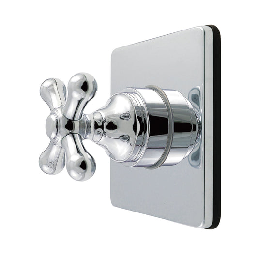 Kingston Brass KS4041AX Restoration Single-Handle Six-Way Diverter Valve with Square Trim Kit, Polished Chrome