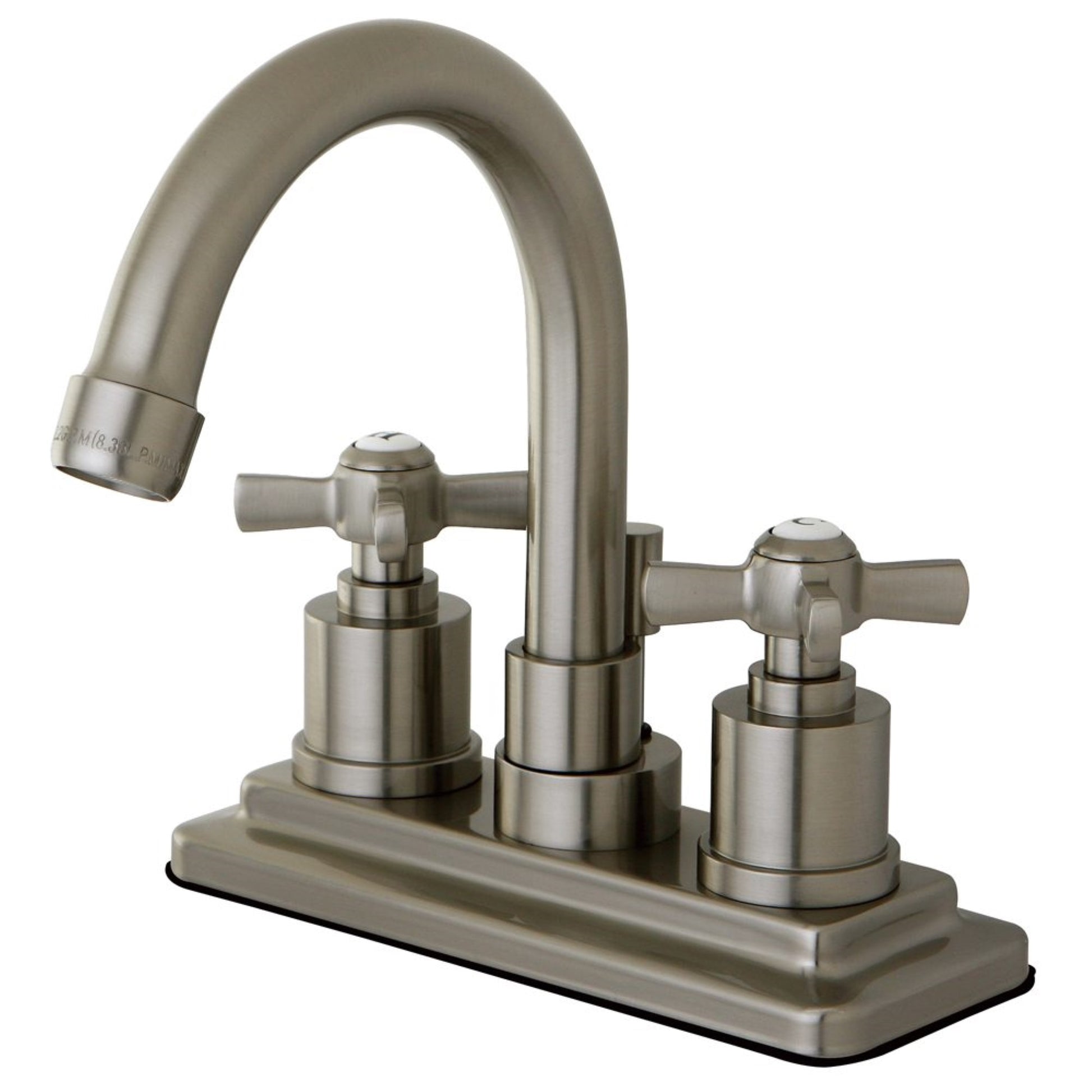 Kingston Brass KS8665ZX Grifo de BaÃ±o Millennium de 4 Pulgadas con Centro Emergente de LatÃ³n, Bronce Aceitado