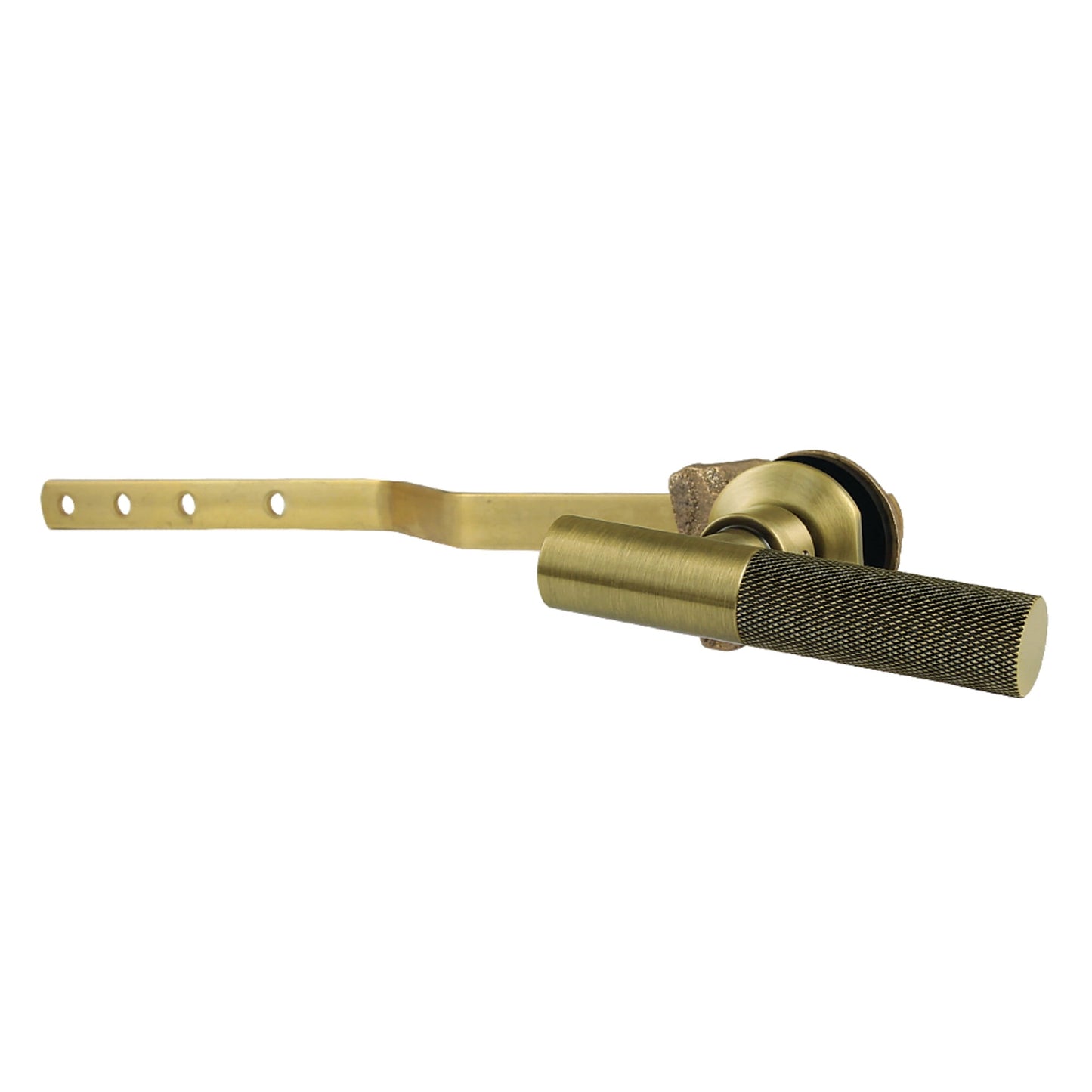 Kingston Brass KTKNL3 Convergent Front Mount Toilet Tank Lever with Knurled Handle in Antique Brass