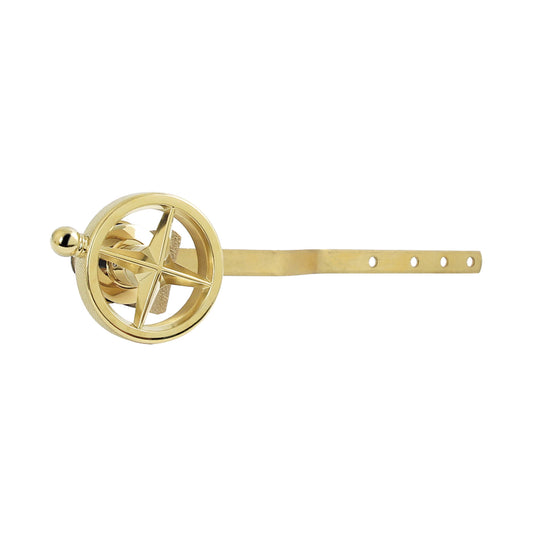Kingston Brass KTRNK2 Levante Front Mount Toilet Tank Lever with Knurled Handle in Polished Brass
